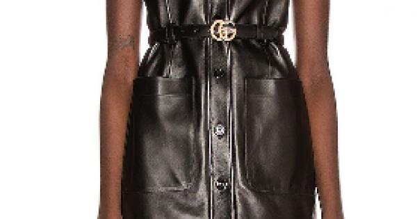 gucci leather dress Gucci sheepskin dress